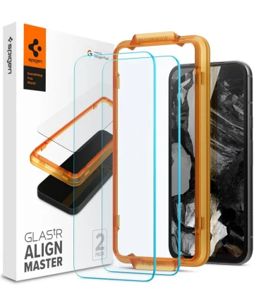 Spigen AlignMaster Google Pixel 8A Screen Protector Tempered Glass (2-Pack) Screen Protectors