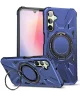 Samsung Galaxy A35 Hoesje MagSafe Magnetische Ring Stand Blauw