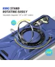 Samsung Galaxy A35 Hoesje MagSafe Magnetische Ring Stand Blauw