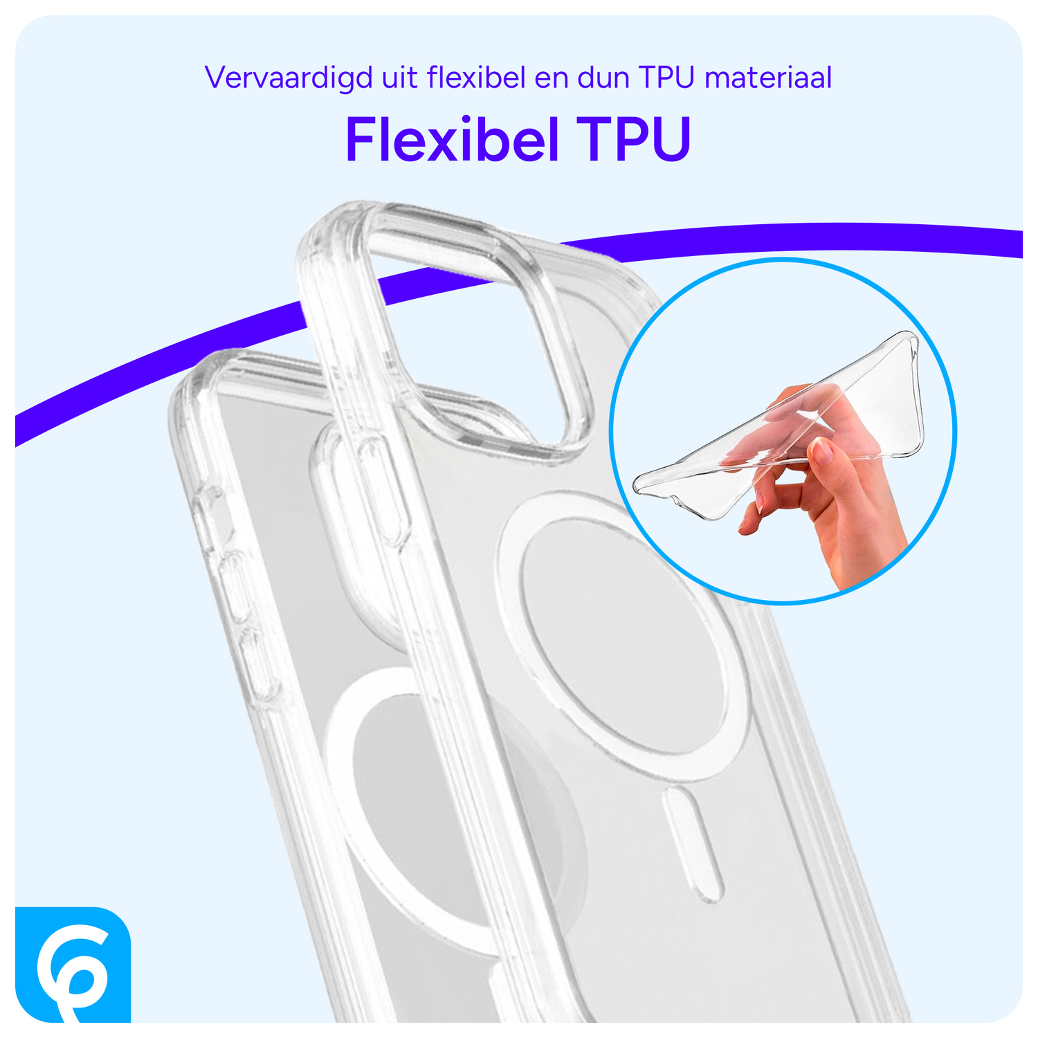 Samsung Galaxy A55 Hoesje met MagSafe Dun TPU Back Cover Transparant afbeelding 4