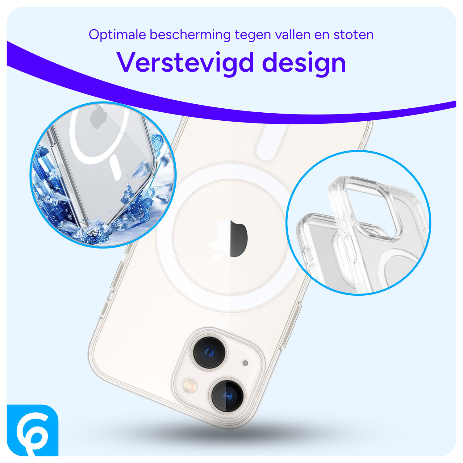 Samsung Galaxy A55 Hoesje met MagSafe Dun TPU Back Cover Transparant afbeelding 2