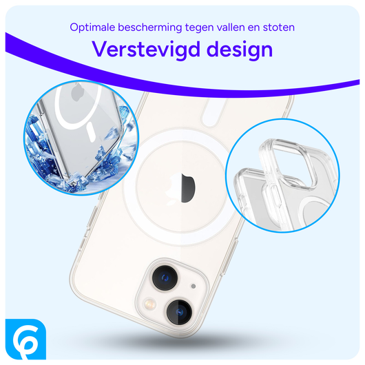 Samsung Galaxy A55 Hoesje met MagSafe Dun TPU Back Cover Transparant afbeelding 2