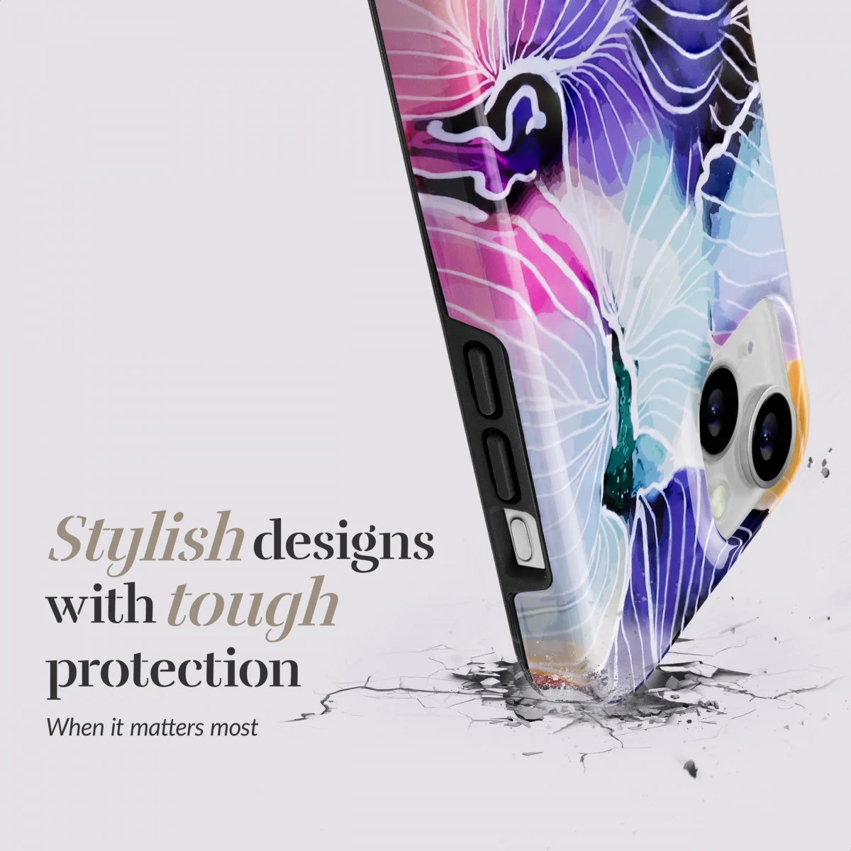 MIO MagSafe Apple iPhone 12 / 12 Pro Hoesje Hard Shell Flowers afbeelding 7
