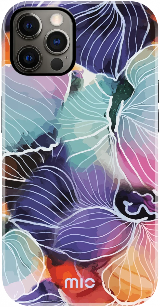 MIO MagSafe Apple iPhone 12 / 12 Pro Hoesje Hard Shell Flowers afbeelding 1