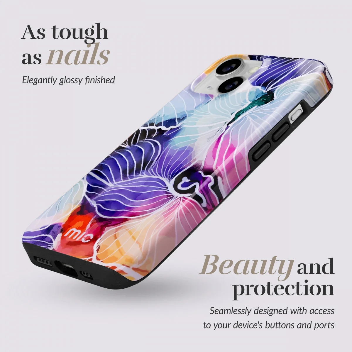 MIO MagSafe Apple iPhone 12 / 12 Pro Hoesje Hard Shell Flowers afbeelding 3