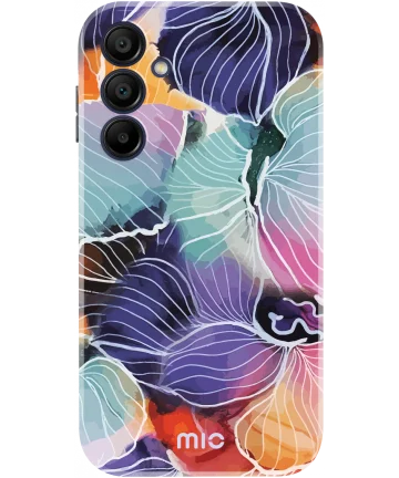 MIO MagSafe Samsung Galaxy A15 Hoesje Hard Shell Cover Flowers Hoesjes