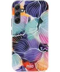 MIO MagSafe Samsung Galaxy A34 Hoesje Hard Shell Cover Flowers