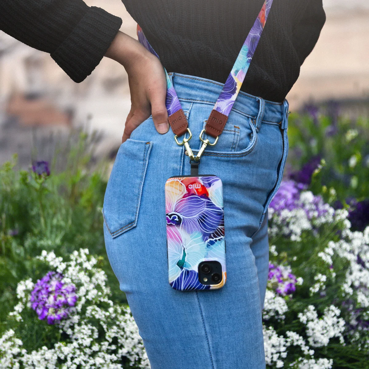 MIO MagSafe Samsung A35 Hoesje Hard Shell Back Cover Flowers afbeelding 2