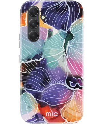 MIO MagSafe Samsung Galaxy A54 Hoesje Hard Shell Cover Flowers Hoesjes