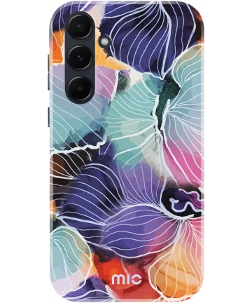 MIO MagSafe Samsung Galaxy A55 Hoesje Hard Shell Cover Flowers Hoesjes