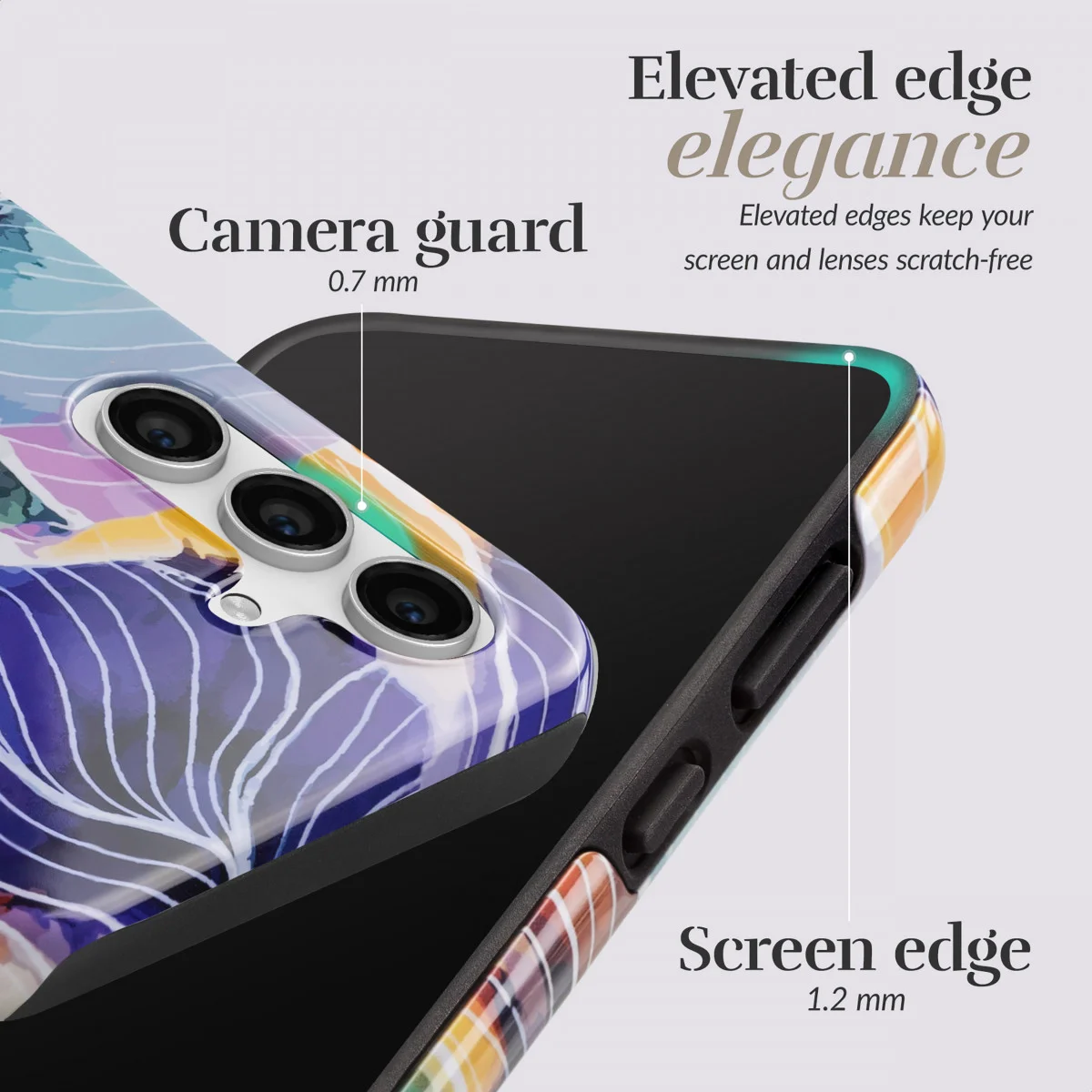 MIO MagSafe Samsung Galaxy S23 FE Hoesje Hard Shell Cover Flowers afbeelding 5