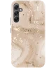 MIO MagSafe Samsung Galaxy A34 Hoesje Hard Shell Cover Gold Marble