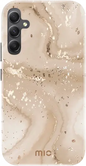 MIO MagSafe Samsung Galaxy A34 Hoesje Hard Shell Cover Gold Marble afbeelding 1