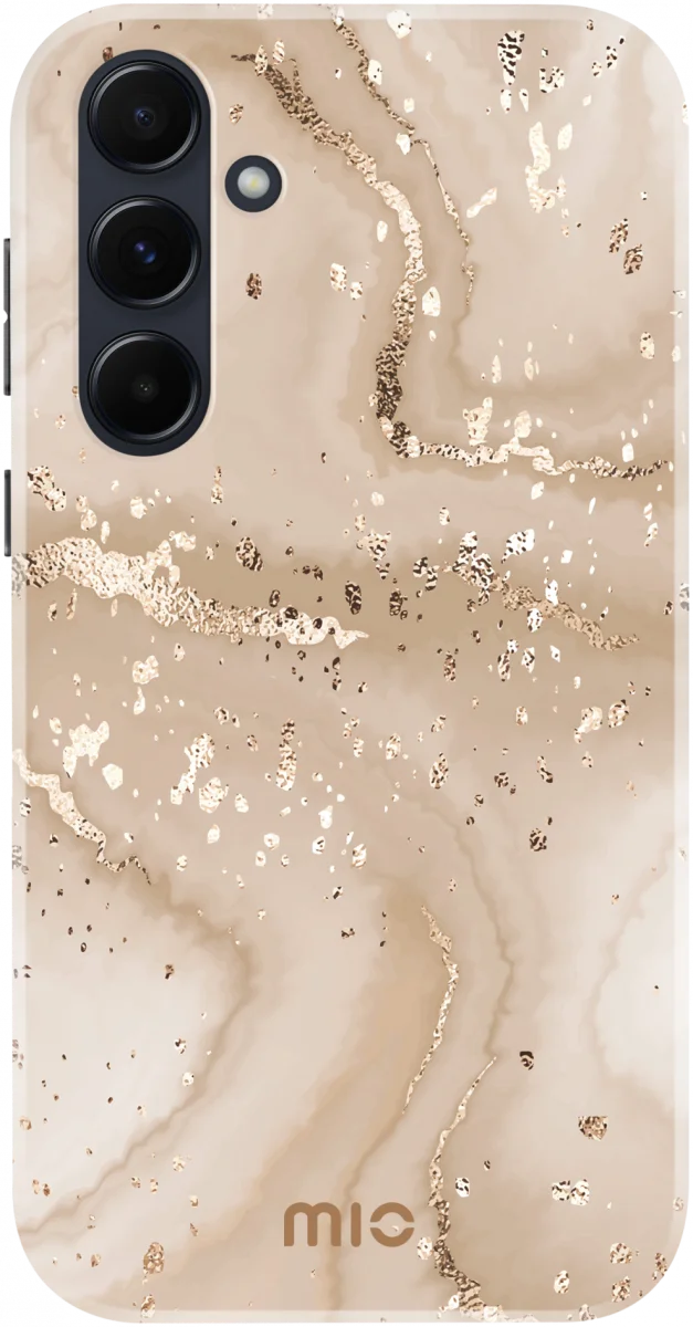 MIO MagSafe Samsung Galaxy A55 Hoesje Hard Shell Cover Gold Marble afbeelding 1