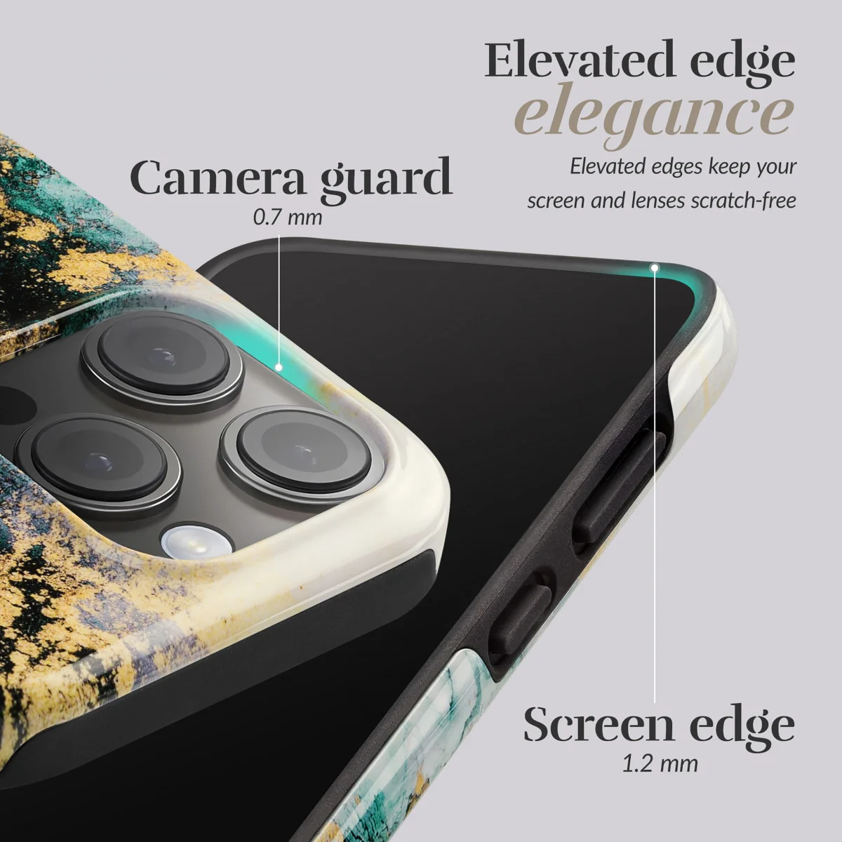 MIO MagSafe Apple iPhone 15 Pro Max Hoesje Hard Shell Green Marble afbeelding 5