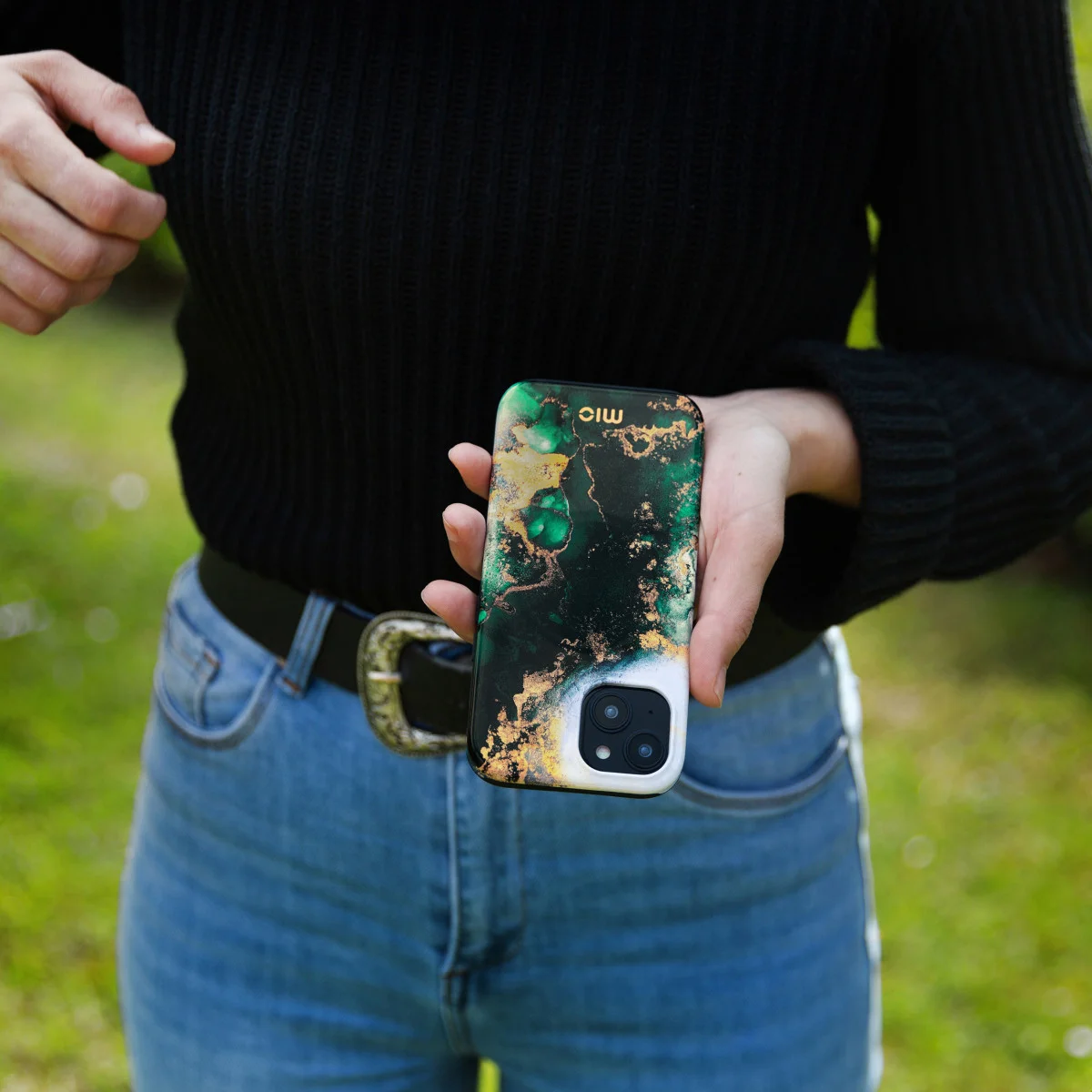 MIO MagSafe Apple iPhone 15 Pro Max Hoesje Hard Shell Green Marble afbeelding 8
