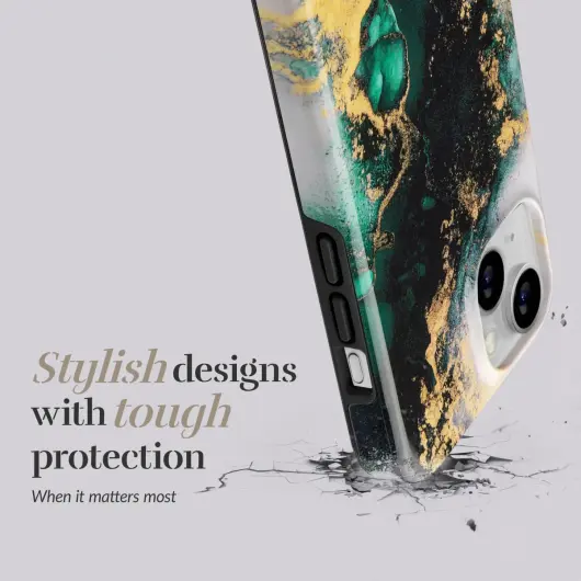 MIO MagSafe Apple iPhone 15 Pro Max Hoesje Hard Shell Green Marble afbeelding 7