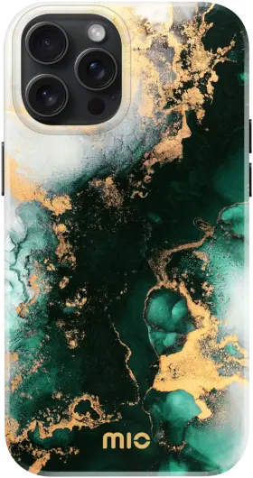 MIO MagSafe Apple iPhone 15 Pro Max Hoesje Hard Shell Green Marble afbeelding 1