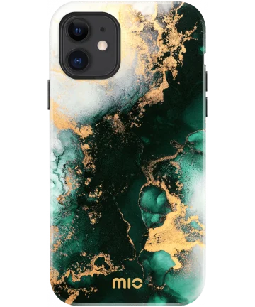MIO MagSafe Apple iPhone 11 / XR Hoesje Hard Shell Cover Green Marble Hoesjes