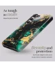 MIO MagSafe Samsung Galaxy A15 Hoesje Hard Shell Cover Green Marble