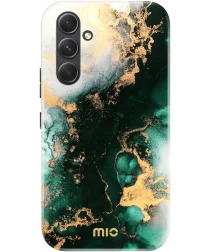 MIO MagSafe Samsung Galaxy A54 Hoesje Hard Shell Cover Green Marble