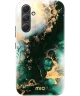 MIO MagSafe Samsung Galaxy A54 Hoesje Hard Shell Cover Green Marble
