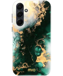 MIO MagSafe Samsung Galaxy A55 Hoesje Hard Shell Cover Green Marble
