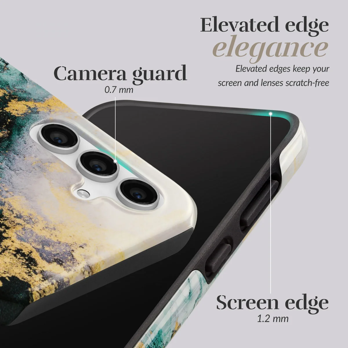MIO MagSafe Samsung Galaxy S23 Hoesje Hard Shell Cover Green Marble afbeelding 5