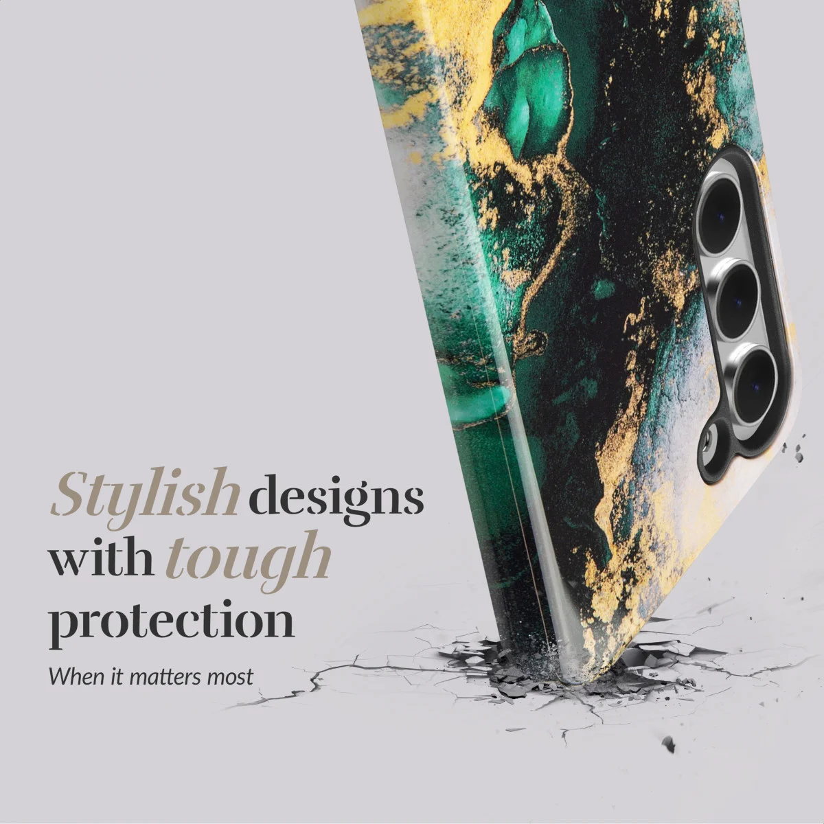 MIO MagSafe Samsung Galaxy S23 Hoesje Hard Shell Cover Green Marble afbeelding 7