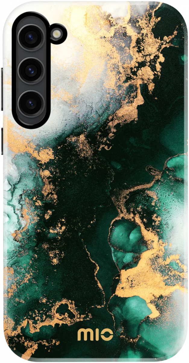 MIO MagSafe Samsung Galaxy S23 Hoesje Hard Shell Cover Green Marble afbeelding 1