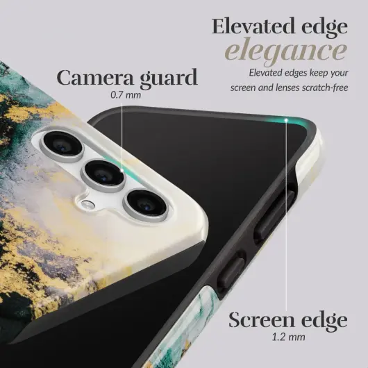 MIO MagSafe Samsung Galaxy S23 Hoesje Hard Shell Cover Green Marble afbeelding 5
