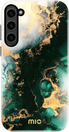 MIO MagSafe Samsung Galaxy S23 Hoesje Hard Shell Cover Green Marble afbeelding 1