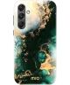 MIO MagSafe Samsung Galaxy S24 Hoesje Hard Shell Cover Green Marble