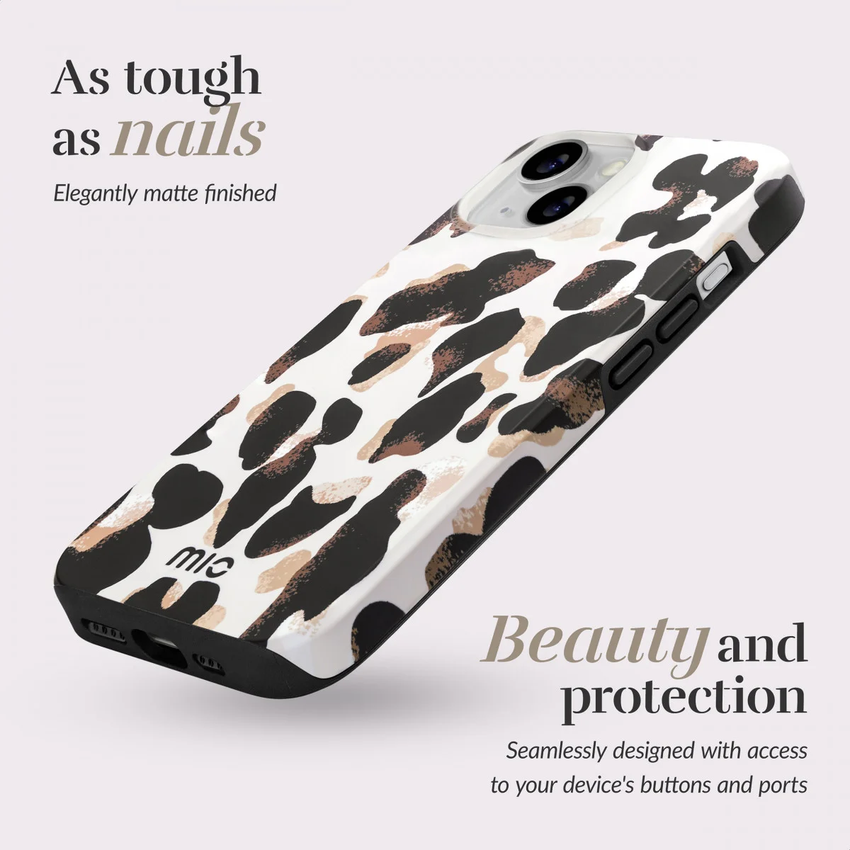 MIO MagSafe Apple iPhone 12 / 12 Pro Hoesje Back Cover Leopard afbeelding 3