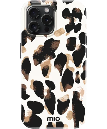 MIO MagSafe Apple iPhone 15 Pro Hoesje Hard Shell Cover Leopard Hoesjes
