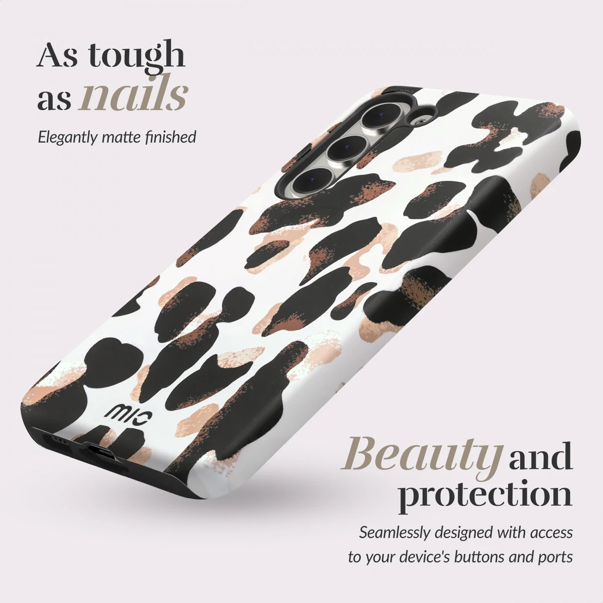 MIO MagSafe Samsung Galaxy A55 Hoesje Hard Shell Cover Leopard afbeelding 3