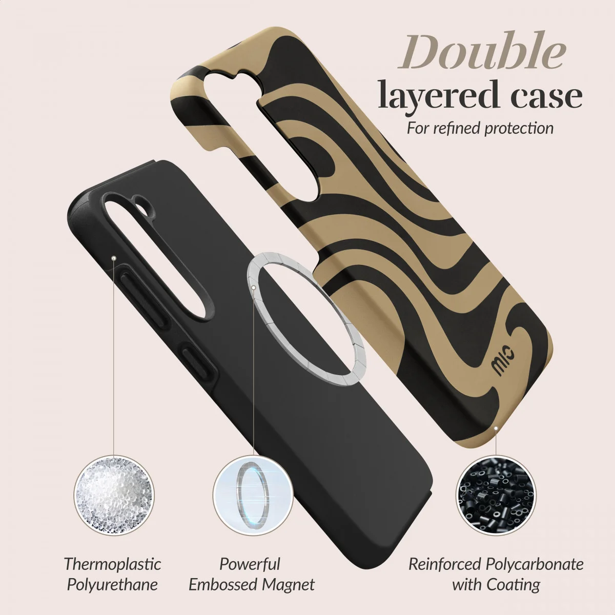 MIO MagSafe Samsung Galaxy S24 Ultra Hoesje Hard Shell Swirl afbeelding 4