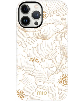 MIO MagSafe Apple iPhone 13 Pro Hoesje Hard Shell Cover White Roses Hoesjes