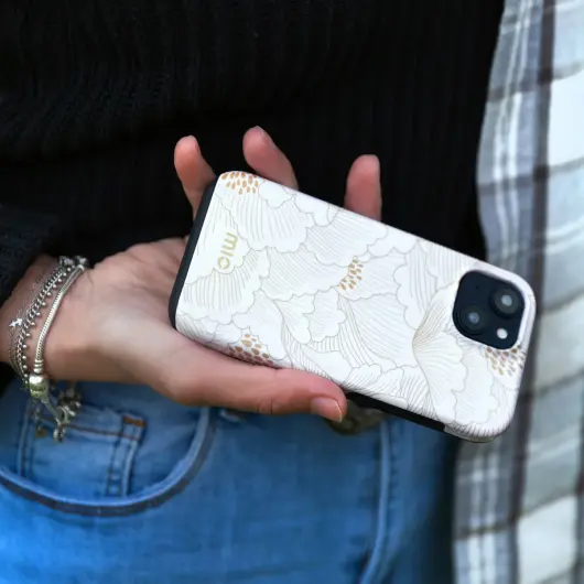 MIO MagSafe Apple iPhone 15 / 14 / 13 Hoesje Hard Shell White Roses afbeelding 8