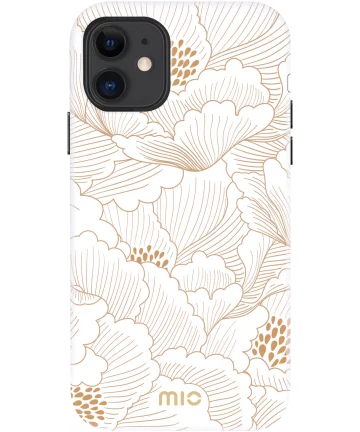 MIO MagSafe Apple iPhone 11 / XR Hoesje Hard Shell Cover White Roses Hoesjes