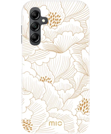 MIO MagSafe Samsung Galaxy A14 Hoesje Hard Shell Cover White Roses Hoesjes