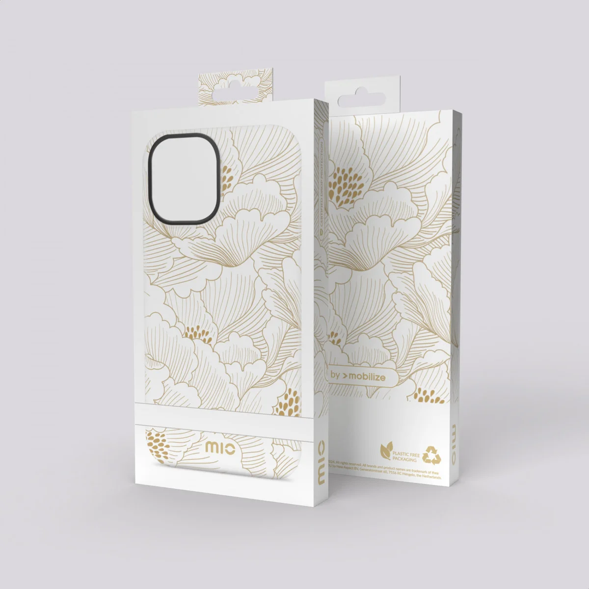 MIO MagSafe Samsung Galaxy A14 Hoesje Hard Shell Cover White Roses afbeelding 10