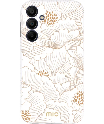 MIO MagSafe Samsung Galaxy A15 Hoesje Hard Shell Cover White Roses Hoesjes