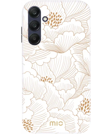 MIO MagSafe Samsung Galaxy A25 Hoesje Hard Shell Cover White Roses Hoesjes