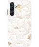 MIO MagSafe Samsung Galaxy A25 Hoesje Hard Shell Cover White Roses
