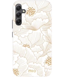 MIO MagSafe Samsung Galaxy A34 Hoesje Hard Shell Cover White Roses