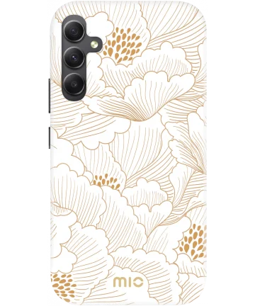 MIO MagSafe Samsung Galaxy A34 Hoesje Hard Shell Cover White Roses Hoesjes