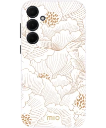 MIO MagSafe Samsung Galaxy A35 Hoesje Hard Shell Cover White Roses