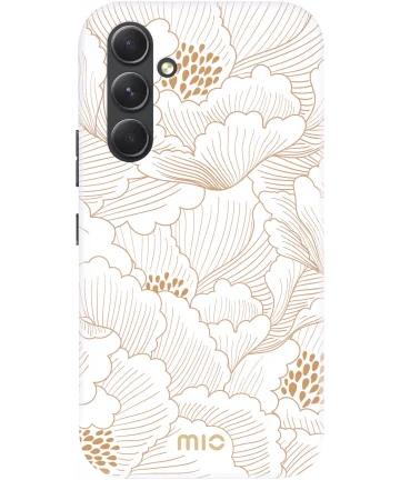 MIO MagSafe Samsung Galaxy A54 Hoesje Hard Shell Cover White Roses Hoesjes