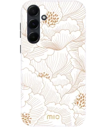 MIO MagSafe Samsung Galaxy A55 Hoesje Hard Shell Cover White Roses